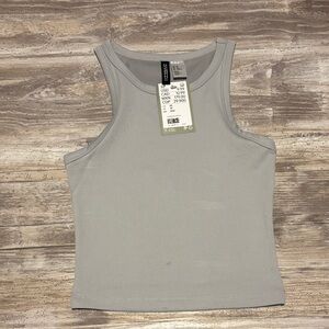 H&M Light Gray Ribbed Tank